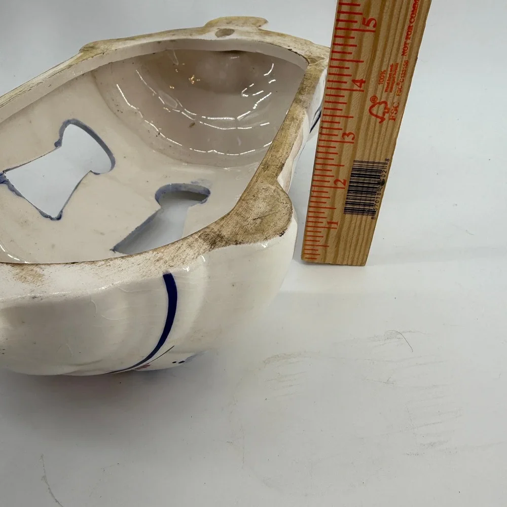 Ceramic Wall Pocket Home Decor Wall‎ Sconce White Hand Painted Mediterranean